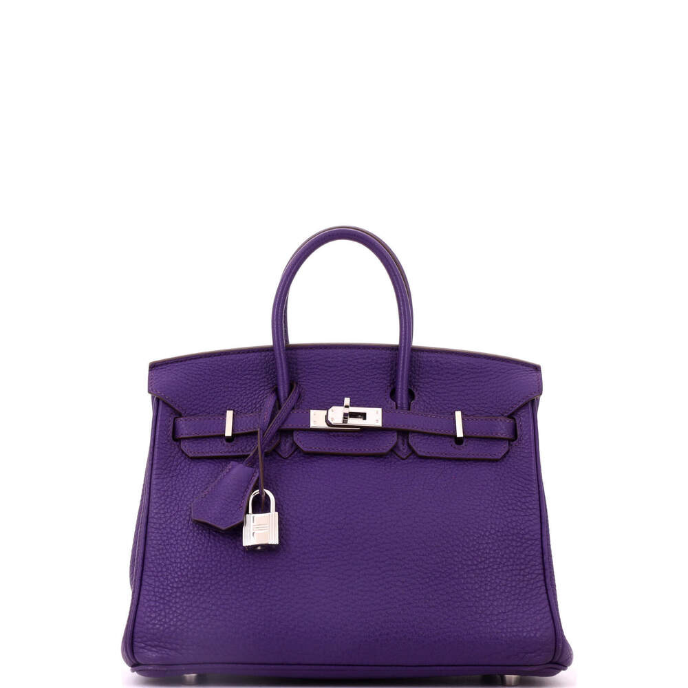 Hermes Birkin 25 Purple Togo with Palladium Hardware